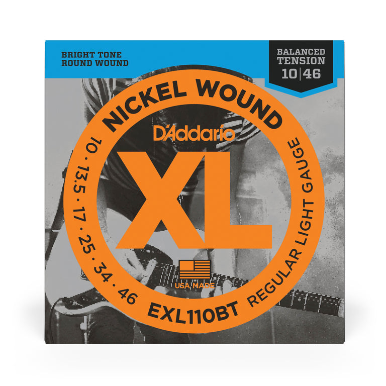 D'Addario EXL110BT Balanced Tension Nickel Wound 10-46 Electric Guitar Strings, Regular
