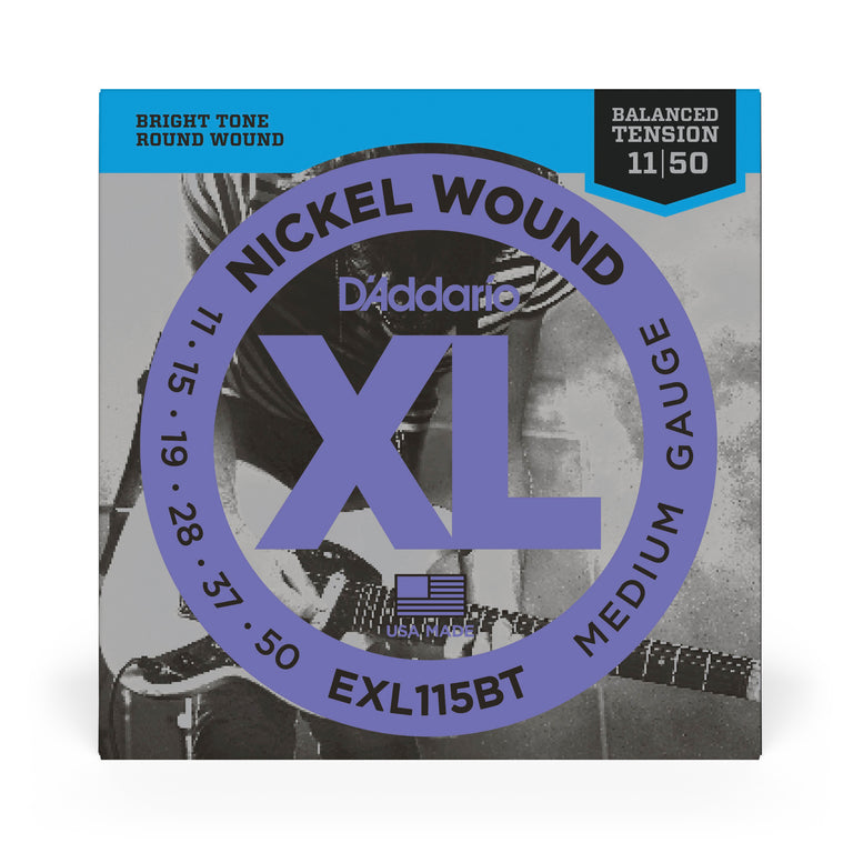 D'Addario EXL115BT Balanced Tension Nickel Wound 11-50 Electric Guitar Strings, Jazz Rock