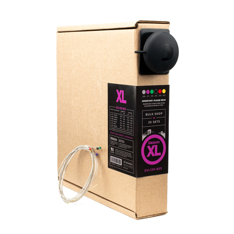 D'Addario EXL120-B25 Nickel Wound 9-42 Electric Guitar Strings, Light, 25-Pack