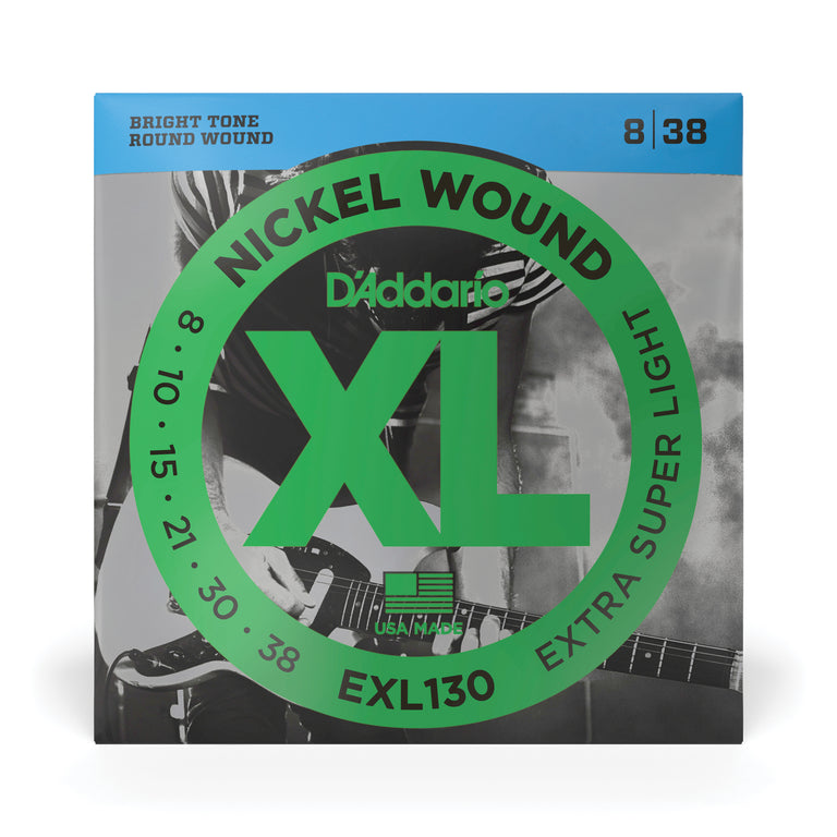 D'Addario EXL130 Nickel Wound 8-38 Electric Guitar Strings, Super Light