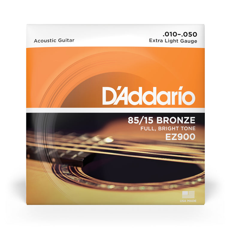D'Addario EZ900 85/15 Bronze 10-50 Acoustic Guitar Strings, Extra Light