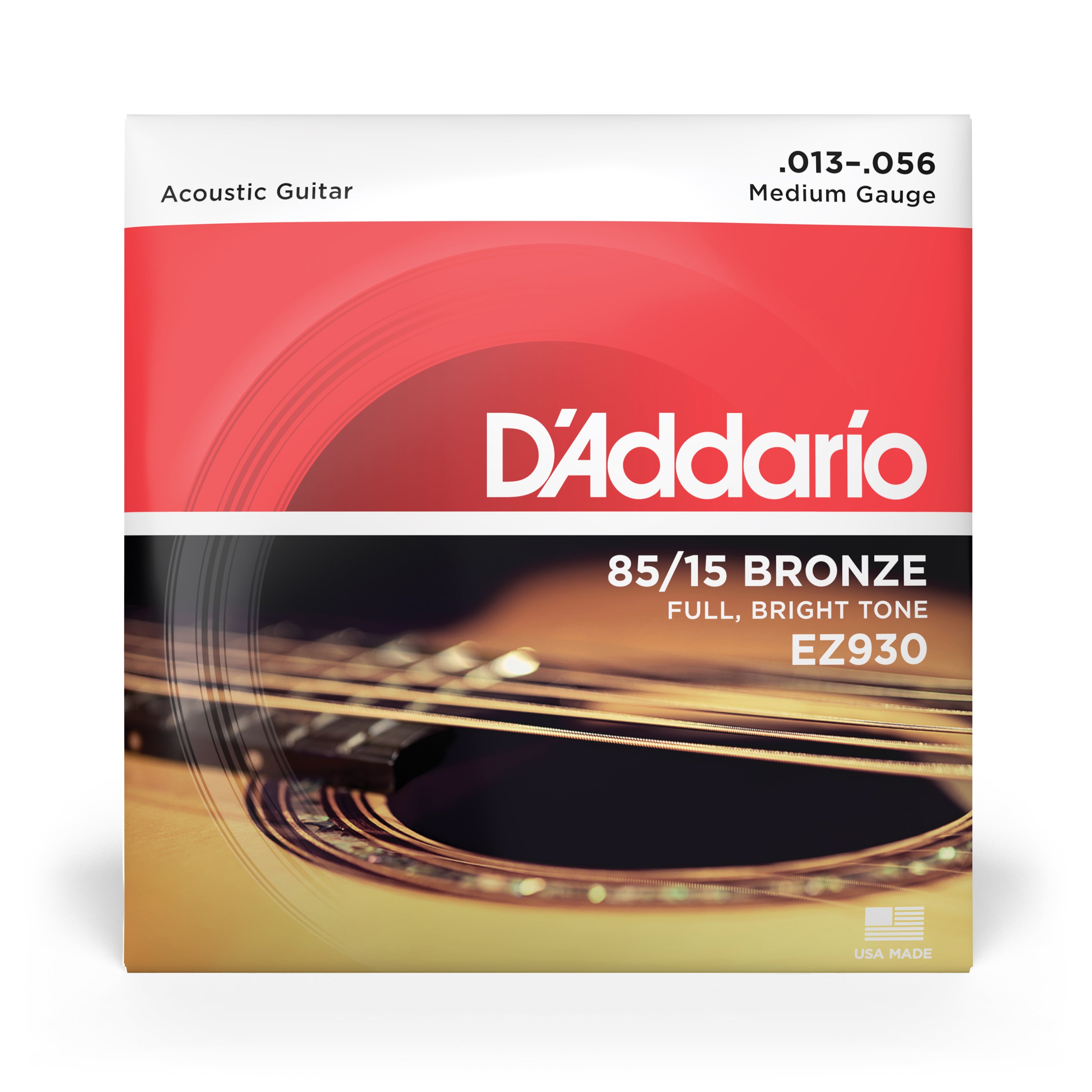 D'Addario EZ930 85/15 Bronze 13-56 Acoustic Guitar Strings, Medium