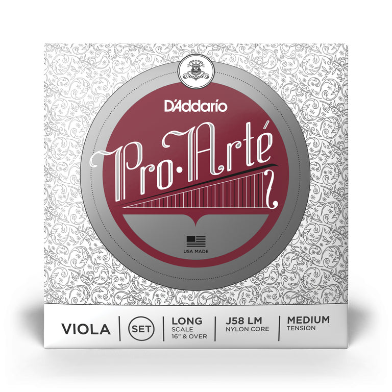 D'Addario J58-LM Pro-Arte Viola String Set, Long Scale, Medium Tension