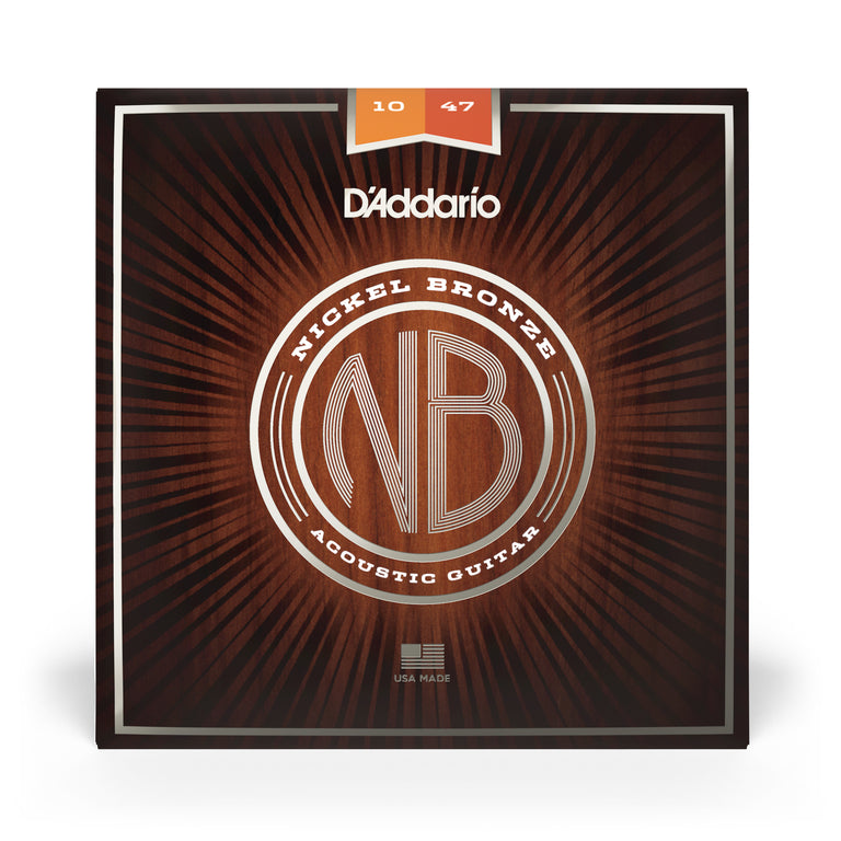 D'Addario Nickel Bronze 10-47 Acoustic Guitar Strings, Extra Light