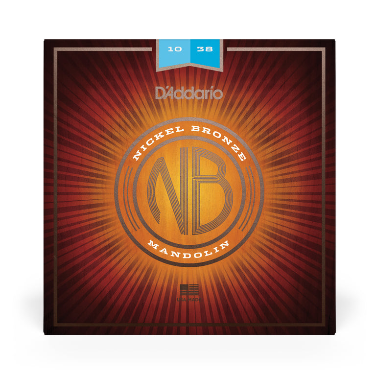 D'Addario Nickel Bronze Acoustic Mandolin Strings, 10-38 Light