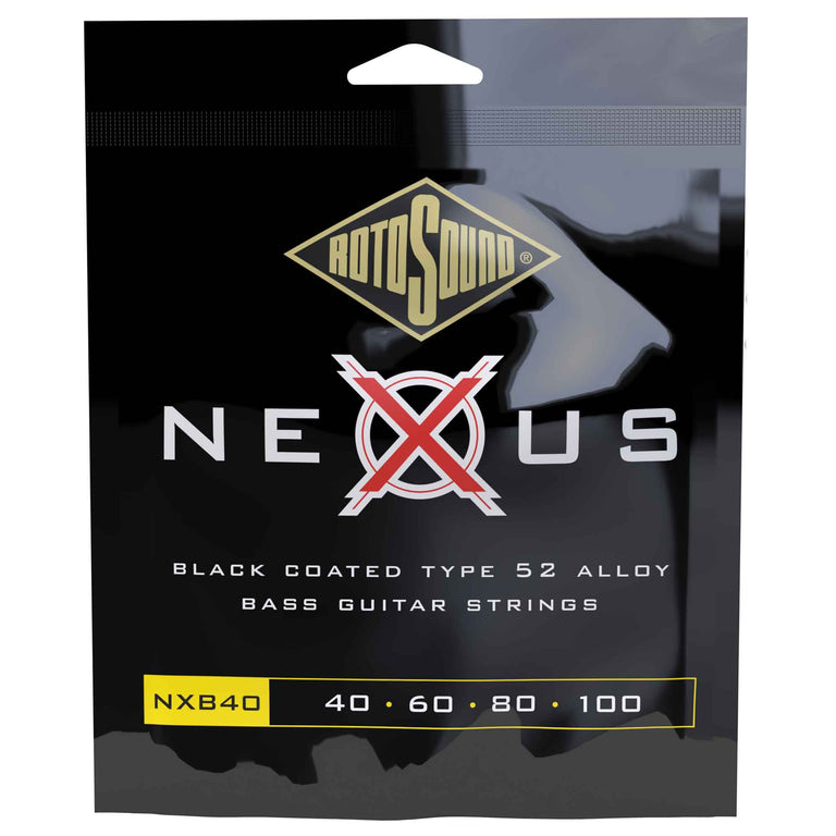 Rotosound NXB40 Nexus Polymer Coated Type 52 Alloy Roundwound Bass Guitar Strings 40-100 Long Scale