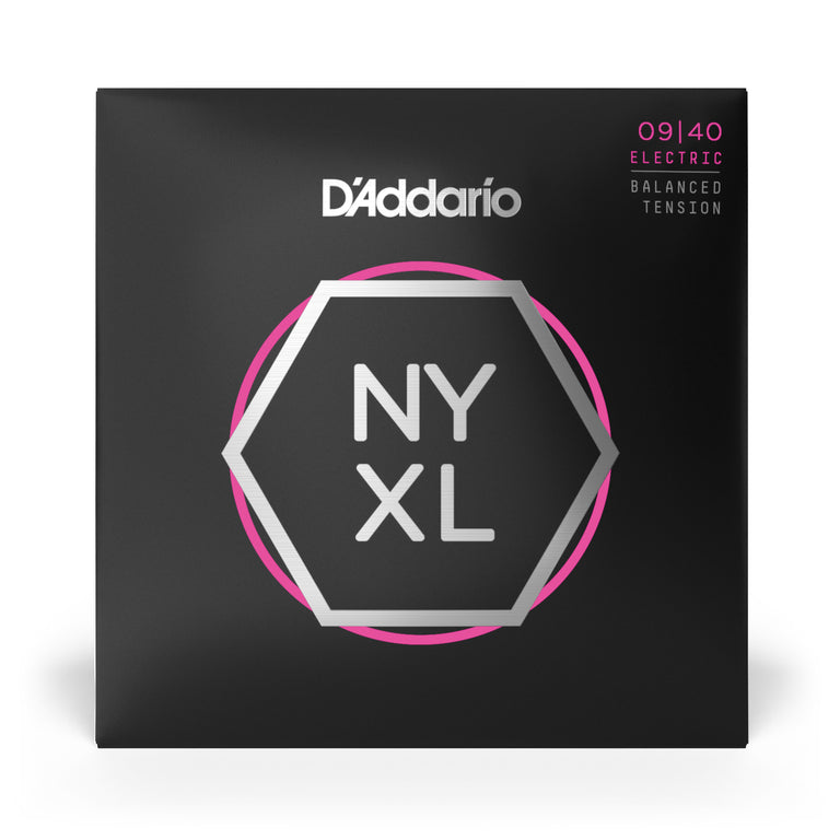 D'Addario NYXL Nickel Wound 9-40 Electric Guitar Strings, Balanced Tension Light [NYXL0940]
