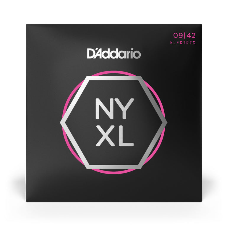 D'Addario NYXL Nickel Wound 9-42 Electric Guitar Strings, Light [NYXL0942]