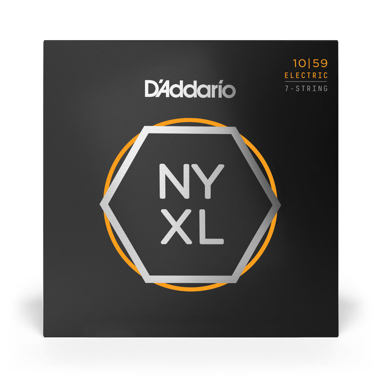 D'Addario NYXL Nickel Wound 7-String 10-59 Electric Guitar Strings, Regular [NYXL1059]