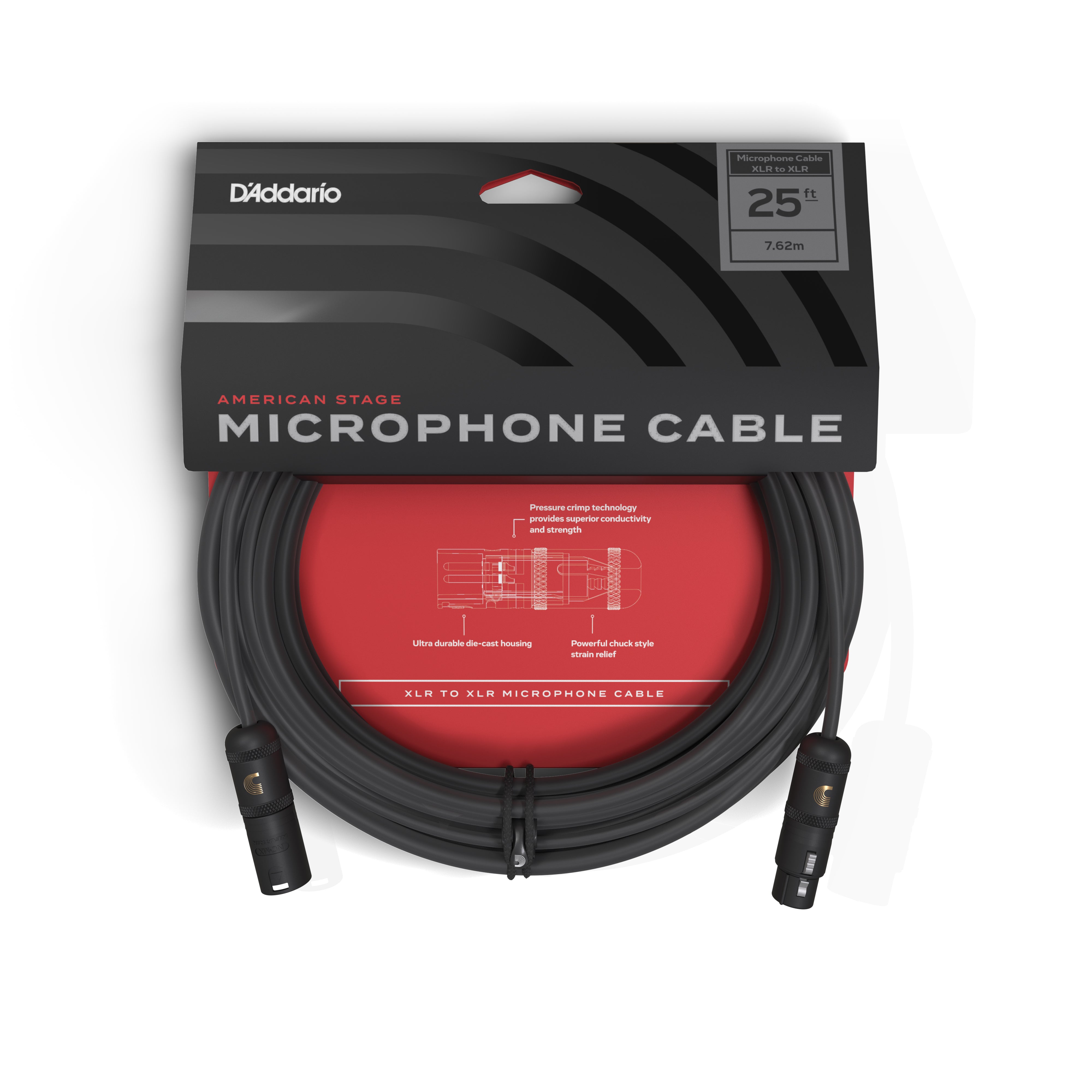D'Addario American Stage 25ft Microphone Cable