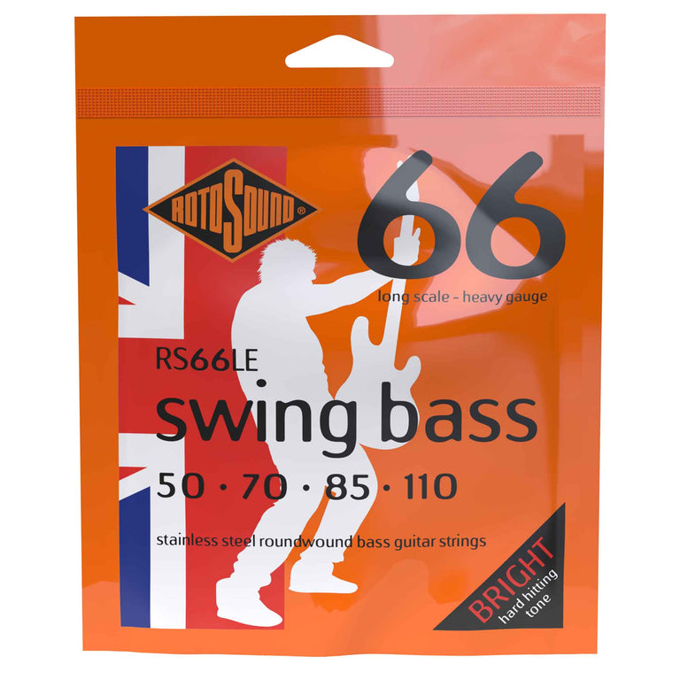 Rotosound Swing Bass Stainless Steel 50-110 Bass Guitar Strings, Long Scale [RS66LE]