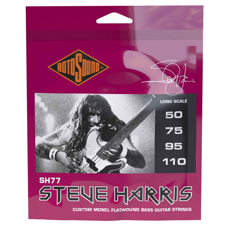Rotosound Steve Harris Flatwound Monel 50-110 Bass Guitar Strings [SH77]