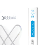 D'Addario XS Phosphor Bronze 12-53 Acoustic Guitar Strings, Light