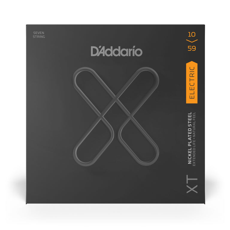 D'Addario XT Nickel 10-59 7-String Electric Guitar Strings, Regular